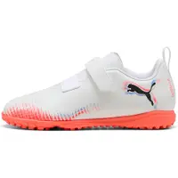 Puma FUTURE 8 PLAY TT Football Boots Youth, Shoes, White/Black/Glowing Red, 30