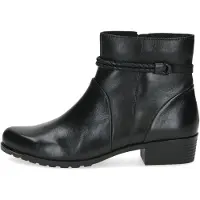 Caprice Bootie, black, made of Leather with Block heel, Size 42