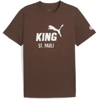 Puma FC St. Pauli KING Logo Tee Men, Sport, Espresso Brown/White, S