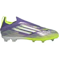 Adidas F50 Elite Laceless FG Radiant Blaze - Lilla/Hvid/Grøn Børn - Græs (FG), størrelse 28