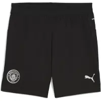 Puma Manchester City Training Shorts Youth, Clothing, Black/Silver, 5-6Y