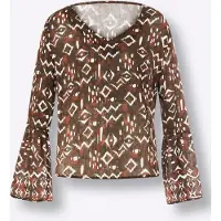 HEINE Bluse brun / cognac / hvid