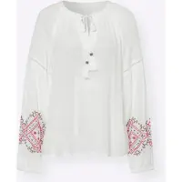 HEINE Bluse ecru / lyseblå / grøn / rød