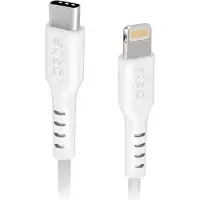 SBS TECABLELIGTC2W, 2 m, Lightning, USB C, Hanstik, Hanstik, Hvid