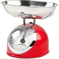 G3 Ferrari Aska, Mekanisk køkkenvægt, 5 kg, 25 g, Rød, Rustfrit stål, Metal, Bordplade