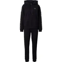 EA7 EA7til kvinder. 7W000789_AF18880 Træningsdragt med udvidet logo, sort (XL), Casual, Sport, Multisport, Polyester, Lange ærmer