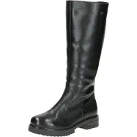 Caprice Boots, black, made of Leather and textile with Block heel, Size 42