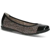 Caprice Ballerina, black, made of Leather with Plateau heel, Size 40