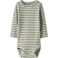 Name it Body l/æ - Noos - Rib - NbnBani - Dusty Olive - - 2 år (92) - Body L/Æ
