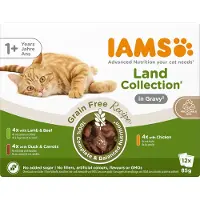 IAMS Advanced Nutrition Grain Free Land Collection i Sauce - Økonomipakke: 24 x 85 g