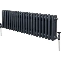MonsterShop Traditionel 3-søjlet radiator - 300 x 1012 mm - Antracitgrå
