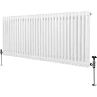 MonsterShop Traditionel 2-søjlet radiator - 600 x 1462 mm - Hvid