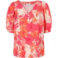 TATUUM Bluse 'Riyo' creme / orange / lyserød / pitaya