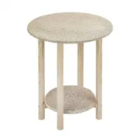Wellhome Rund Båre Bord Finish Uden Lak 40x40x75 Cm