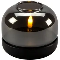 Konstsmide Glaslys LED, mat sort