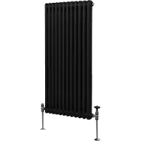 MonsterShop Traditionel 2-søjlet radiator - 1500 x 562 mm - Sort