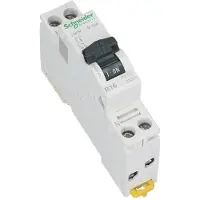 Schneider Electric Automatsikring iC40N C 1P+N, 2A, 6/10kA, 1M