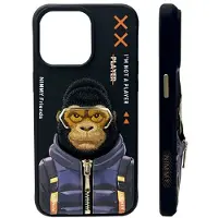 Nimmy Cool&Cute 2.0 Monkey Case til iPhone 15 Pro - Sort