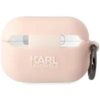 Karl Lagerfeld KLAP2RUNIKP AirPods Pro 2 cover pink/pink Silikone Karl Head 3D