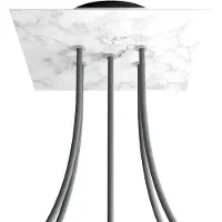 Creative Cables Krovnq205f105 Rose-one Square Carrara Marble Rose Kit