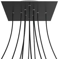 Creative Cables Kroq4010f103 Xxl Rose-one Square Matte Black Rose Kit