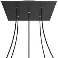Creative Cables Kroq405pf103 Xxl Rose-one Square Matte Black Rose Kit