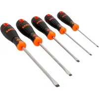 Bahco Fit With Rubber Handle Skruetrækkersæt 5 Enheder