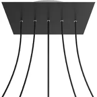 Creative Cables Kroq405lf103 Xxl Rose-one Square Mat Sort Rosesæt