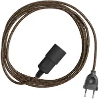 Creative Cables Snake Zig-zag Pendellampe Med Lærredssnor. Zigzag-effekt Og 2-benet Stik 5 M
