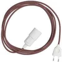 Creative Cables Snake Zig-zag Pendellampe Med Lærredssnor. Zigzag-effekt Og 2-benet Stik 5 M