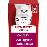 Purina Gourmet Mon Petit Intense Kød Vådfoder Til Katte 8x6x50g