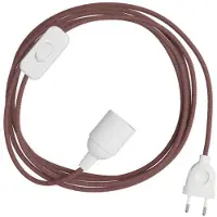 Creative Cables Snakebis Zig-zag E27 Kabelsæt Med Lampeholder. Zig-zag Stofledning Og 2-benet Stik 1.8 M