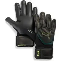 Puma FUTURE Match NC Football Goalkeeper Gloves, Accessories, Black/Green Terrain/Fizzy Light, 9