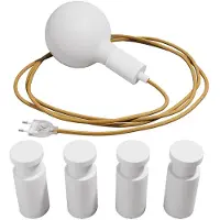 Creative Cables Med Bulb Bærbart Slangeformet Lampe Med Lampeholder Og Stik I Metal