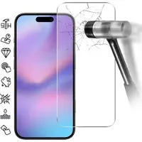 Mtp Products iPhone 17 Pro Skærmbeskyttelse Hærdet Glas - 9H - Case Friendly - Gennemsigtig