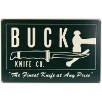 Buck Finest Knives Tin Tacker Sign