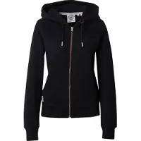 Superdry Superdrytil kvinder. W2012477A Sweatshirt Essential Logo Ziphood HB sort (XXS), Casual, Bomuld