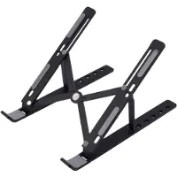 INF Laptopstativ foldbar og justerbar Sort