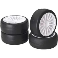 Absima 1/10 On Road 15 Spoke Slick Hjul 4 Enheder