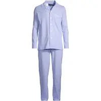 Ralph Lauren Pyjamas lang lyseblå / hvid
