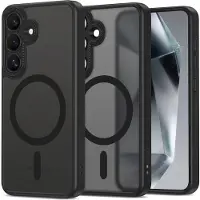 Tech-Protect Samsung Galaxy S25 MagCam Cover - MagSafe-kompatibel - mat sort