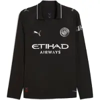 Puma Manchester City 25/26 Authentic Long Sleeve Away Jersey Men, Sport, Black, L