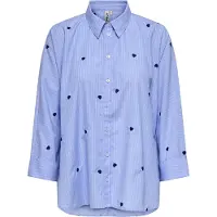 ONLY Bluse 'ONLNEW LINA GRACE' marin / lyseblå / hvid