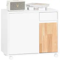 SoBuy Printerbord ASK04-WN Hvid/Natur