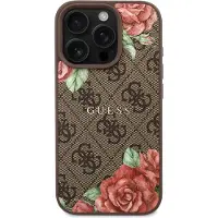 GUESS GUHMP16LP4ROPEMCW iPhone 16 Pro 6,3" brun/brun hardcase 4G Flowers Print MagSafe