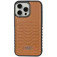 Audi iPhone 14 Pro MagSafe Læderetui Brun