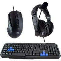 3GO Combodrileh2 Gaming-tastatur Mus Og Headset Spansk