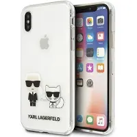 Karl Lagerfeld Etui til iPhone Xs Max Karl & Choupette Gennemsigtig