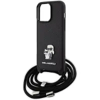 Karl Lagerfeld Saffiano Sort iPhone 15 Pro Max Etui