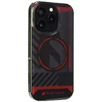 Audi IML Sport MagSafe iPhone 16 Pro 6,3" sort/sort hårdt etui AUS-IMLMIP16P-RSQ/D2-BK